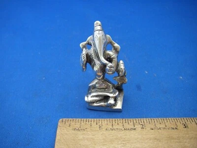 Inusual Vintage INDIO Plata Fundida HINDU Ritual GANESH IDOL-Forma Extraña-Sin Reserva Foto 1 de 4