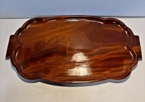 Bandeja para servir vintage de madera maciza - Imagen 1 de 4