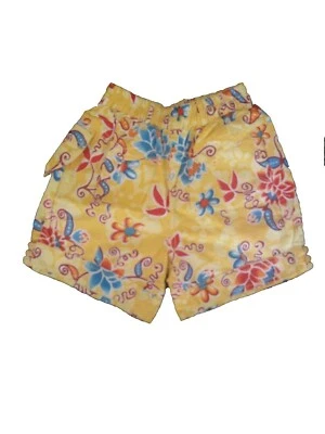NEW OILILY girls VINTAGE Cotton Yellow Vibrant Floral Shorts 110 128 140 - Image 1 of 4
