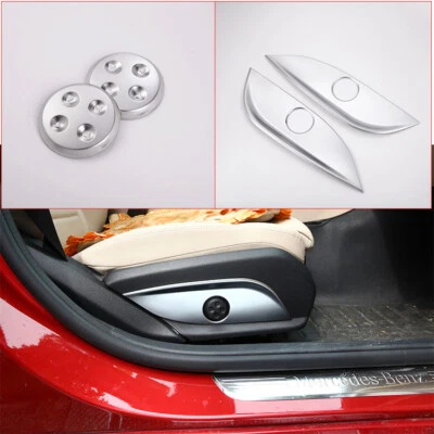 For Mercedes-Benz GLC 2016-2021 Silver ABS Seat Button Handle Panel Cover Trim - Imagem 1 de 4