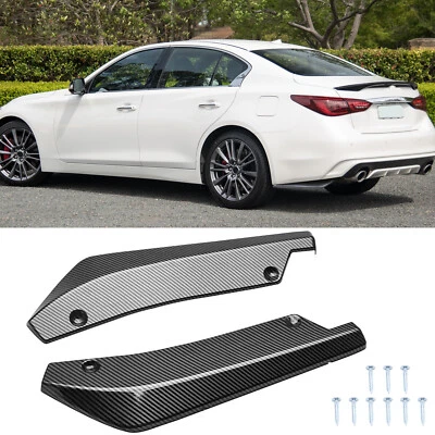 Carbon Fiber Rear Bumper Splitter Diffuser Canards For Infiniti G37 Q50 Q70 Q60 Foto 1 de 4
