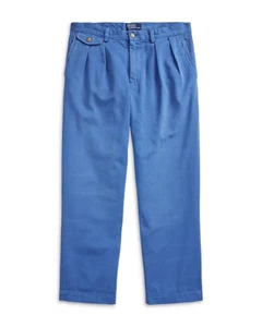 38x32 NWT Polo Ralph Lauren Men's Whitman Relaxed Fit Pleated Chino Pants Blue - Picture 1 of 5