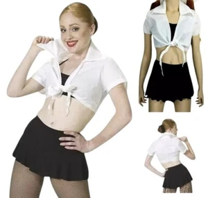 Lot of 10 Moves Child Sz 4-CM & 6-CL Dance Costume Black Bra & Skirt White Shirt - Picture 1 of 7