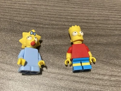Lego Maggie & Bart Simpson The Simpsons 71006 71009 sim005 Mini Figure Lot - Image 1 of 4