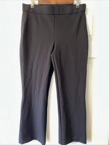 Jones New York Size Large Black Ponte Knit Pull On Cropped Pants 25.5” Inseam - Picture 1 of 5