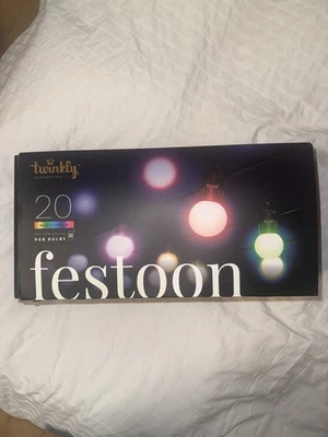 Twinkly Festoon 20 RGB Lights Smart App Controlled - Image 1 of 3