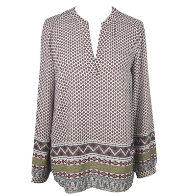 LUSH Top Estampado Geo y Azteca Gasa Concha Talla Pequeña S Foto 1 de 4