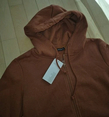 NEU nougat braune Sweatjacke Full Zipp Hoodie TERRANOVA  🇮🇹 Gr S M 36 Homewear - Bild 1 von 4