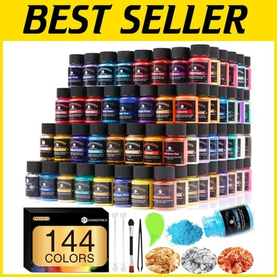 All-in-One Mica Powder Set - 144 Colors for Soap Making, Nail Polish & More - Image 1 of 4