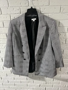 Bar III Women’s Open Front Long Sleeve Blazer White/Black 2XL - Picture 1 of 3