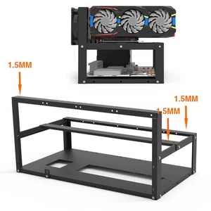 Mining Rig Frame Case Graphics Card Holder 6 Gpu Rack Stackable Miner Comp DTS - Afbeelding 1 van 10