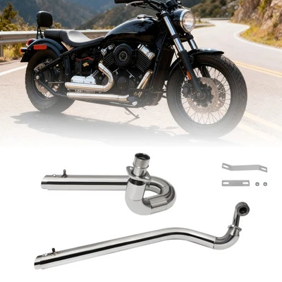 Steel Exhaust Pipe System Muffler For Yamaha V Star 650 XVS650 XVS400 Dragstar - Imagem 1 de 4