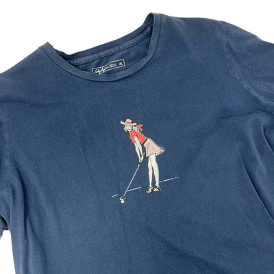 Dama Hagen Mujeres XL Azul Marino Golf Gráfico Camiseta Camiseta Algodón Informal Foto 1 de 4