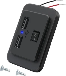 Giantdeer USB Steckdose 12V Wohnmobil, 4.8A Dual USB KFZ Steckdose Mit On/Off Sc - Bild 1 von 12