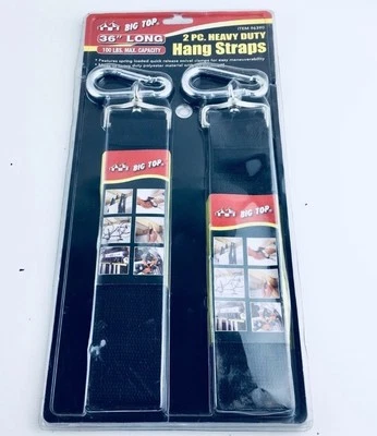Correas colgantes de alta resistencia 100 lb. Tapa de carga / Tratado UV / Cargado por resorte BIG TOP 2 piezas Foto 1 de 4