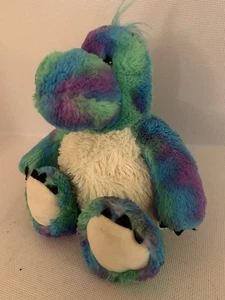 Juguete suave de felpa Intelex Warmies dinosaurio verde azul 10"" - Imagen 1 de 4