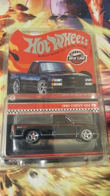 Camión Chevy 454 SS 2022 Hot Wheels Red Line Club negro 1990 RLC Foto 1 de 2