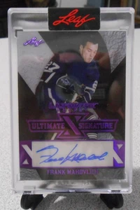 2023 Leaf Ultimate X Signature Purple Spectrum 2/9 Frank Mahovlich UXS-FM1 HHOF - Foto 1 di 2
