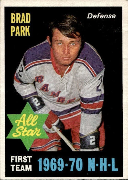 1970 - 71 O-Pee-Chee 套装 BREAK #239 Brad Park AS1 Crease — 第 1/1 张图片
