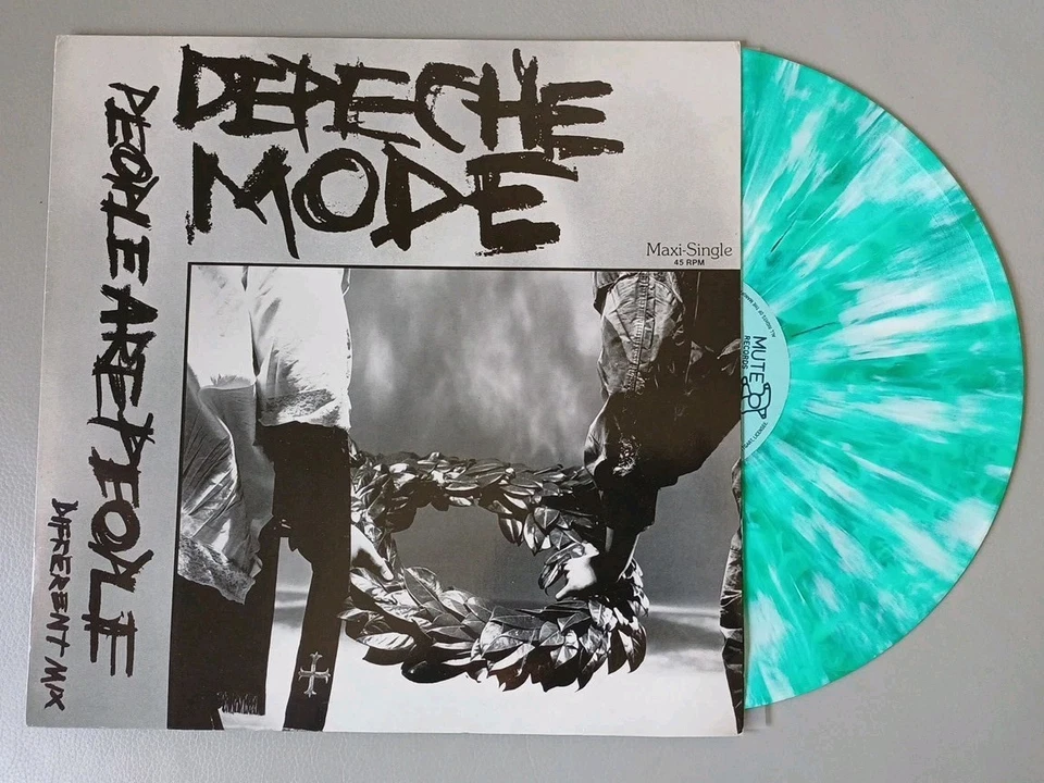Rare  Depeche Mode  "People Are People"  Maxi 33Tours  Vinyle  Vert Marbré T.B.E - Photo 1/4