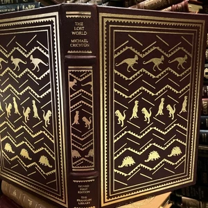 Franklin Library: SIGNED: MICHAEL CRICHTON: LOST WORLD: JURASSIC PARK SEQUEL - Picture 1 of 9