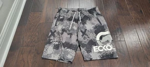 Ecko Unltd. Pantaloncini Uomo Grigio Logo M Lounge Casual Activewear Spellout, Logo - Foto 1 di 7