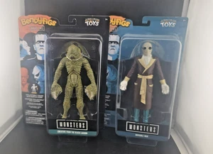 Universal Monsters BendyFigs Lote Criatura de la Laguna Negra y Hombre Invisible - Imagen 1 de 7