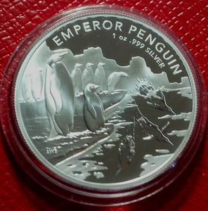Münze 1 $ Australien Kaiserpinguin 2023 1 oz.999 Feinsilber mit Kapsel - Bild 1 von 4