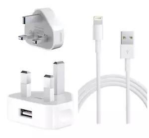 GENUINE Apple iPhone X XS XR 7 8 6 6S 5 5S iPad USB Lightning Charger Original - Picture 1 of 1