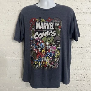 Marvel Mens T-Shirt XL Blue Comics Cotton Blend Short Sleeve R5 - Picture 1 of 4