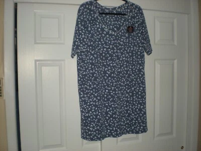 Camisón manga corta azul y blanco CuddlDuds - talla L - nuevo sin etiquetas Foto 1 de 4