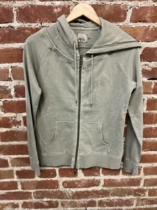 Joie Zip Up Sweatshirt Size M Cotton Full Zip Hoodie Green - Picture 1 of 3