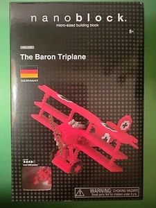 Nanoblock The Baron Triplane Over 590 Pieces! NEW Sealed ! - Picture 1 of 6