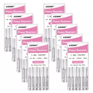 Dental Endo Peeso Reamers /Gates Drill Stainless Steel 32mm 1#-6#/2# Engine Use - Picture 1 of 31