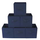 Collapsible Cube Fabric Storage Bins (10.5" X 10.5"), 6 Pack