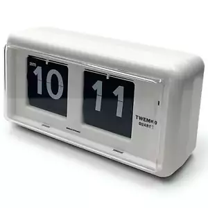 NEW Jadco Wylie Compact Digital Flip Card Wall & Desk Clock, White, 20cm - Picture 1 of 5