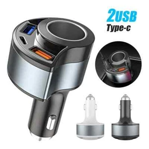 KFZ Auto Ladegerät Zigarettenanzünder Adapter Verteiler Netzteil 2x USB 1x TypeC - Zdjęcie 1 z 8