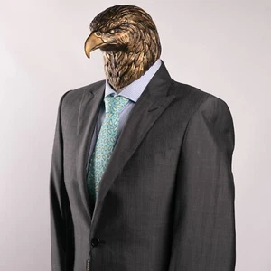 NWT $1650 Canali Wool Silk Mohair Peak Lapel Sport Coat Gray 36US/46IT - Picture 1 of 19