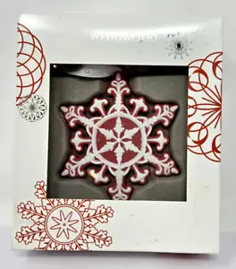 Ornamento Wedgwood ROSSO diaspro neoclassico fiocco di neve 2015 collezione ritirata raro - Foto 1 di 14