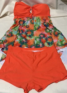 Neu Aqua Eve Damen Tankini Badeanzug mit Shorts Zweiteiler Bauchkontrolle Größe M - Bild 1 von 6