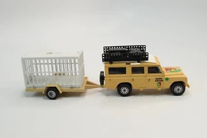 Loose Solido 3001 Land Rover Safari Yellow With White Cage Trailer USED - Picture 1 of 6