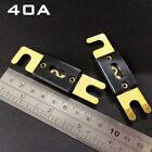 Gold Plated Flat Metal Fuse 40A 32V Slow Bolt Blade ANL Fuses For Car Audio