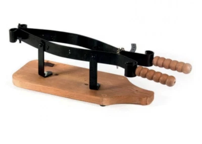 FERRAMENTA-UTENSILI Portaprosciutto Norcino ferro battuto base legno Made in Italy