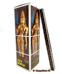 "Gold Statue" 200 Incense Sticks (25 Square Packets) Padmini Brand One Carton - Picture 1 of 2