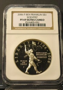 2006 P BEN FRANKLIN SCIENTIST PF 69. PROOF. NGC - Picture 1 of 1