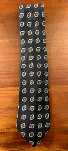 Vintage 80's Britches of Georgetown 100% Silk Navy Blue Tie-Made in Japan - Picture 1 of 4