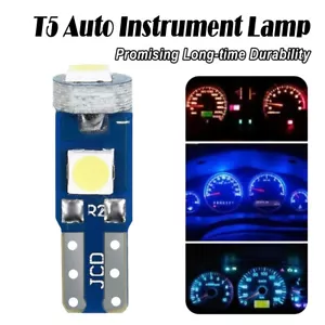 10X T5 Led Bulb Car Lights Auto Lamp Dashboard Warming Light 3smd License plate - Picture 1 of 16