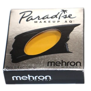 Mehron Paradise Makeup AQ Body & Face Paint Yellow Mehron Makeup Face And Body - Picture 1 of 4