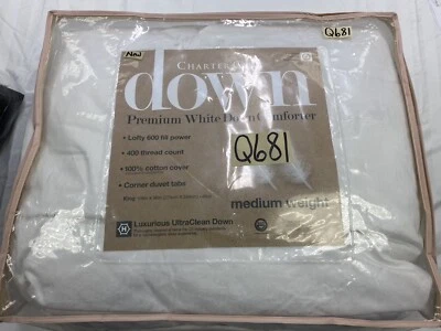 Edredón Charter Club Premium Blanco Plumón King Peso Medio Nuevo Foto 1 de 4