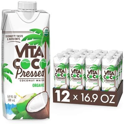 	Organic Coconut Water 16.9 Fl Oz Pack of 12 Natural Electrolytes	 - Image 1 of 4
